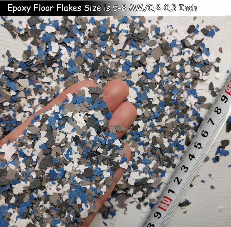 Alkrogiha Epoxy Flakes for Flooring, 1LB Decorative Color Chips for Concrete, Epoxy Resin and Countertops, Durable - Image 2